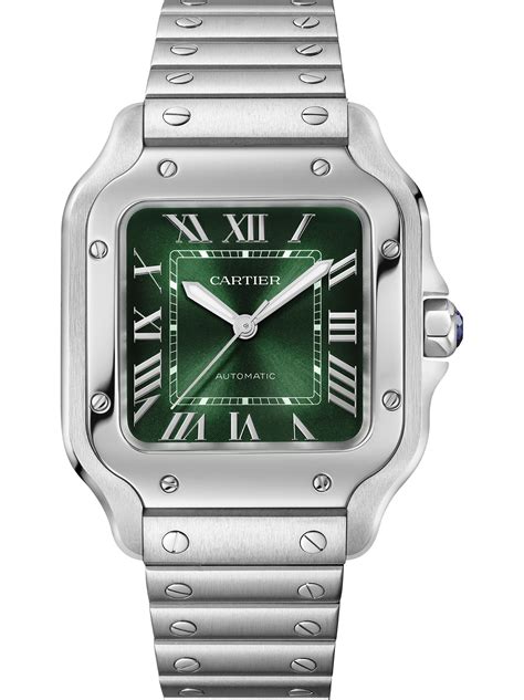 cartier santos green medium|cartier santos 100 midsize.